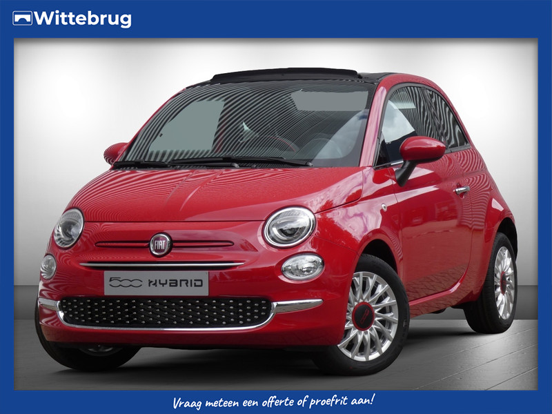 Fiat 500 C 1.0 70PK Hybrid Red !